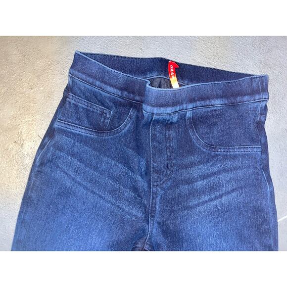 Spanx Leggings Womens Small Blue Pull On Jean-ish Ankle Skinny Stretch Shaping - Picture 3 of 6